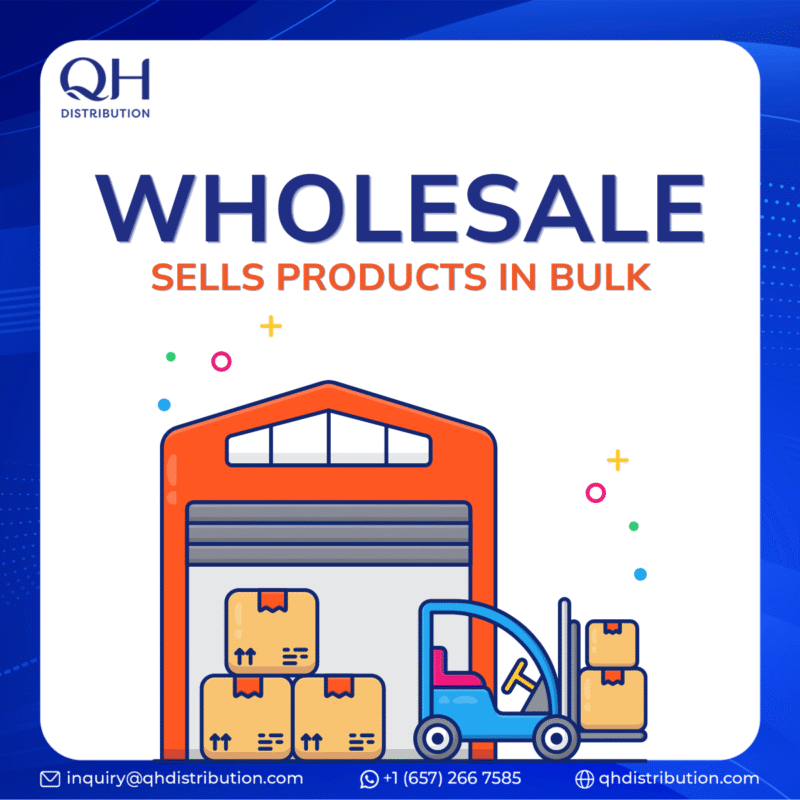 Wholesale sells products in bulk